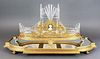 French Bronze & Baccarat Crystal Centerpiece w/