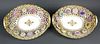 Pair of 19th C. Dresden Reticulated and Floral