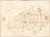Venetian School; last decade of the 18th century.
"View of Venice".
Drawing on paper.