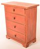 Federal Softwood Miniature Chest of Drawers.