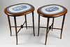 Pair of Canton Strainers Mounted as Occasional Tables
