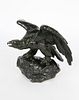 Antoine-Louis Barye Patinated Bronze Study of an Eagle