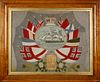 British Woolie With Clipper Vignette and Allied Flags, 19th Century