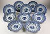 Set of Ten Chinese Export Porcelain Underglaze Blue Soup Plates, circa 1740