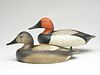 Rig mate pair of canvasbacks, Ken Anger, Dunnville, Ontario, 1st half 20th century.