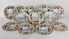 Set of 13 Chinese Export Rockefeller Pattern Dishes, circa 1805