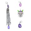 THOMAS SABO - four charms. To include a tassel charm with purple synthetic zirconia details, two syn