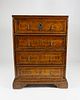 Late Continental Baroque Inlaid Walnut Chest of Drawers, circa 1700