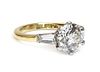 A single stone diamond ring with a jubilee crown cut diamond,