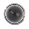 SIGURD PERSSON - a gem-set ring. The circular cabochon, smoky quartz, collet-set to to the tapered b
