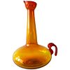 Rare Wayne Husted for Blenko Tangerine Bird Vase Sculpture Vessel
