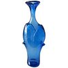James Wayne California Organic Modernist Cobalt Glass Vase