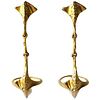 Bjorn Weckstrom Lapponia Finnish Modernist 14K Gold and Pearl Hinged Earrings