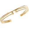 BRACELET WITH DIAMONDS IN 18K YELLOW GOLD, TOUS Brilliant cut diamonds ~0.03 ct.  Weight: 7.9 g