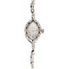 HAMILTON LADY WATCH WITH DIAMONDS IN 14K AND 10K WHITE GOLD Movement: manual. Weight: 15.0 g