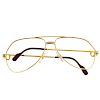 CARTIER - a pair of Santos de Cartier aviator glasses frames. Featuring gold plated thin metal frame