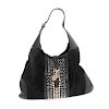 GUCCI - a Jackie O Bouvier Studded Hobo Bag. Featuring a soft black suede exterior with leather trim