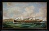 Samuel H. Fyfe Oil on Canvas "Portrait of the Steam-sail Yacht Lady Ailsa"