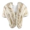 An azurene mink stole. Designed with a notched lapel collar and long front panels featuring a small