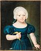 American School, 19th Century

Portrait of a Girl in Blue Dress Holding a Canary. Indistinctly signed and dated "1830" l.l. Oil on canvas, 22 x 18 in.