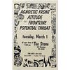 (29) Agnostic Front Attitude Punk Rock Handbills
