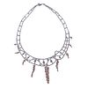 15.80ctw Fancy Pink White Diamond Gold Necklace