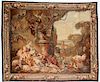 Antique French Pictorial Tapestry: 62" x 75" (157 x 191 cm)