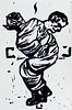 Toth, Vrath (d.i. Henryk Gericke) Leilei. Weiße Zeichnungen und Schrift auf schwarzem Papier von Ronald Lippok, Siebdruck von Martin Samuel, Berlin, 1