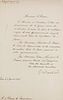 Chateaubriand, François René Vicomte de Eigenhändiger Brief mit Unterschrift an Monsieur le Baron de Pappenheim. Paris, 2. Jan. 1923. 1 S. (Blattmaße 