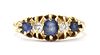 An Edwardian 18ct gold sapphire and diamond five stone ring,