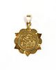 An Elizabeth II half sovereign pendant,