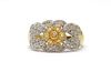 A diamond floral cluster ring,
