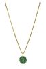 A 9ct gold emerald cluster pendant,
