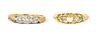 An Edwardian 18ct gold boat shaped ring,