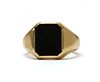 A 9ct gold onyx signet ring, by Henry Griffith & Sons Ltd.,