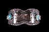 Navajo Heavy Thick Old Pawn Sterling Cuff