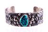 Navajo B. Lee Sterling Silver & Turquoise Bracelet