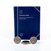 5 Eisnehower Dollar Coins and Lincoln Cent Book