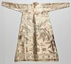 Inscribed Saudi Royal Silk Brocade Robe and Over Mantle