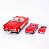 3 Red 1957 Chevrolet Corvette Diecast Toy Cars