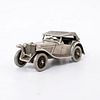 Vintage Collector's Case Inc, Silver Pewter MG-TC Toy Car