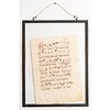 Framed, On Vellum, Very Rare 1200 AD Monk Music Sheet