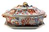 * A Chinese Export Porcelain Tureen and Tray, Width of tureen 16 1/2 inches.