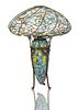A MODERN TIFFANY STYLE MOSAIC 'DANDELION' TABLE LAMP 