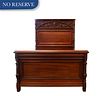EARLY 20TH CENTURY LIKELY FRENCH CARVED MAHOGANY BED FRAME 