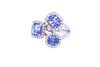 Montana Sapphire & VS2 Diamond 18k Gold Ring