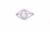 Vintage Split Shank Diamond & 18k White Gold Ring
