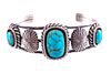Navajo Daniel Benally Silver & Turquoise Bracelet