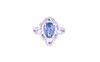 Montana Corn Blue Sapphire Diamond & Platinum Ring