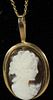 14KT YELLOW-GOLD CARVED CAMEO NECKLACE